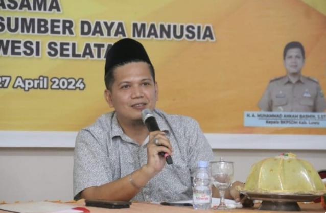 Kepala BKPSDM Luwu, Andi Muhammad Ahkam Basmin