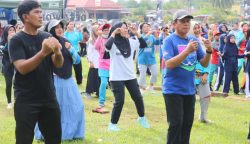 Senam Sehat Juara di Kecamatan Mangkutana